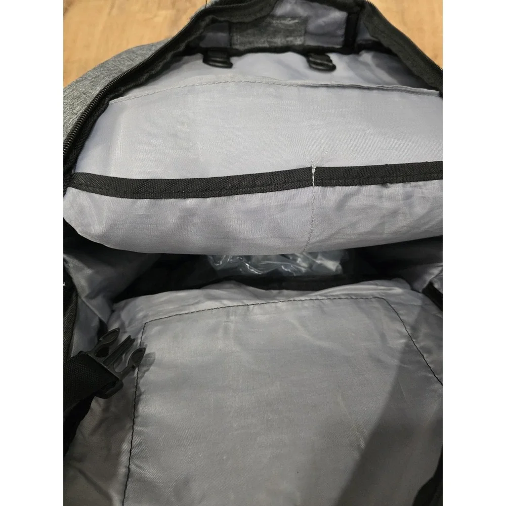D'yallie Gray Laptop Backpack Sports Gear Mesh‎ Net School Travel Bag